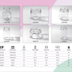 Clear Glass Food Jars 70ml - 90ml